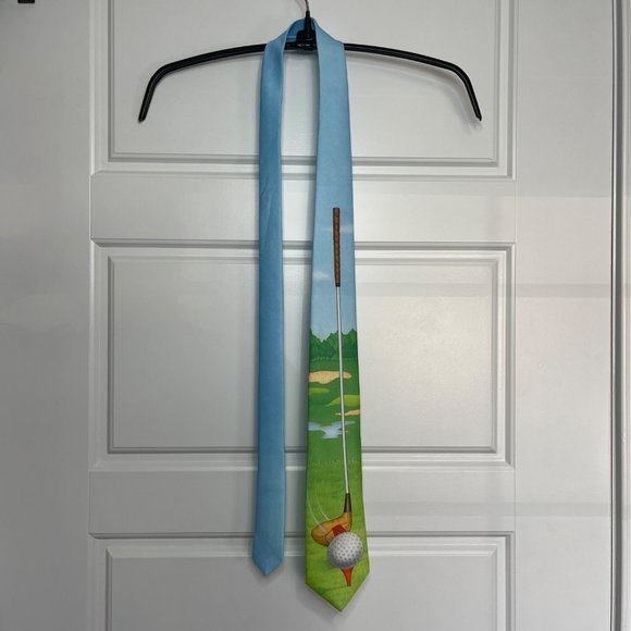 Vintage STU Sports Ties Unlimited Men's 1987 Original "Driver" Golf Tie Made USA - Picture 7 of 8